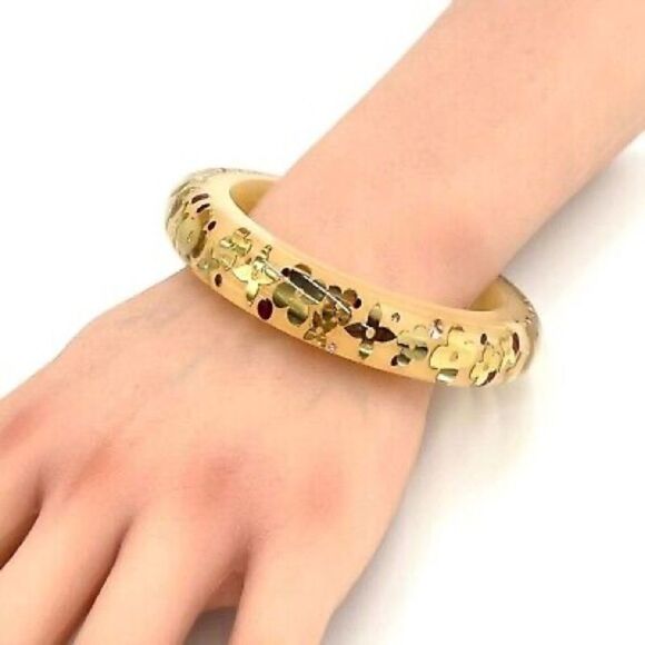 Louis Vuitton Inclusion Bangle Clear Beige Flower - Picture 9 of 9